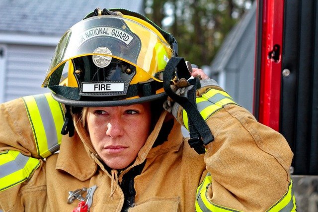 women fire fighter